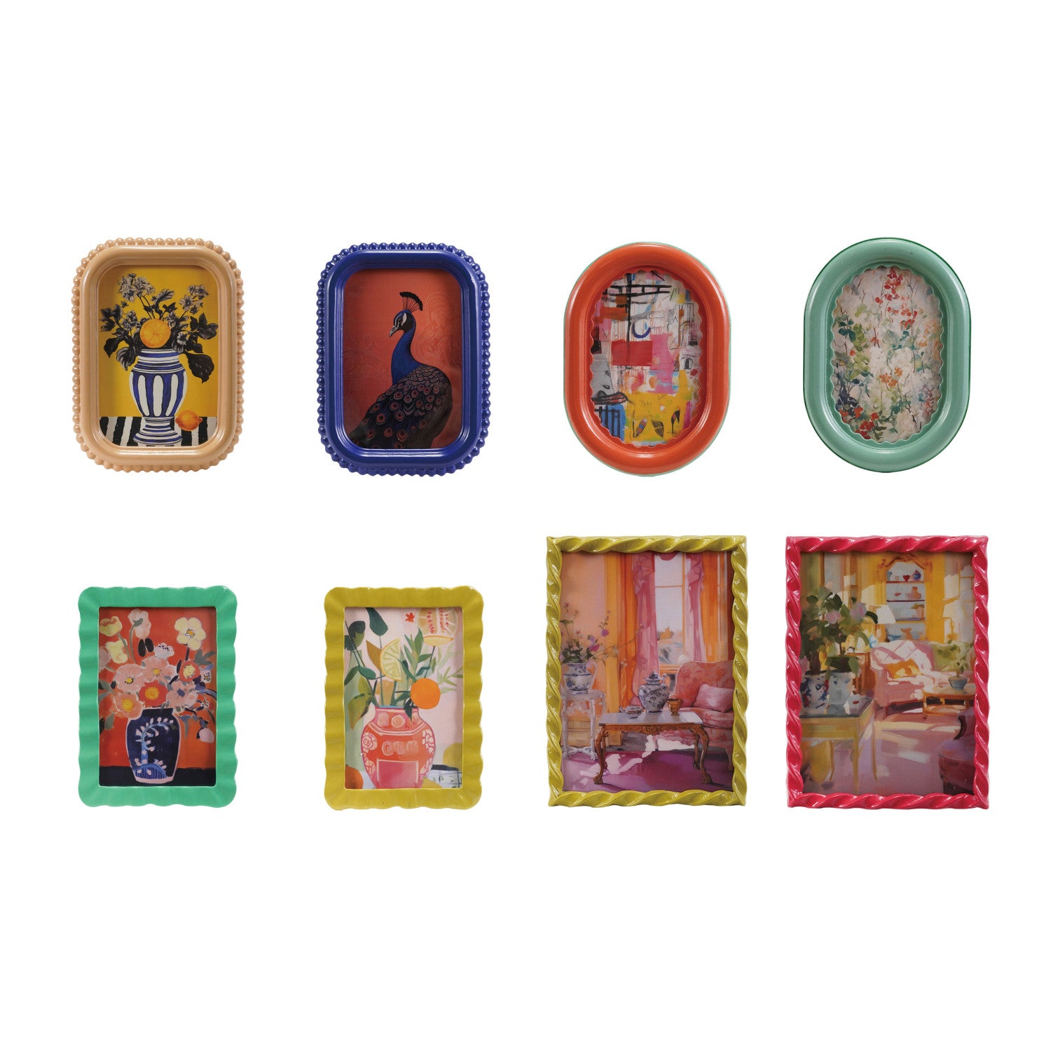 Twisted/Bobbin/Ruffled Photo Frame, 8 Styles (Holds 4x6 & 5x7 Photos) (Hangs or Sits)