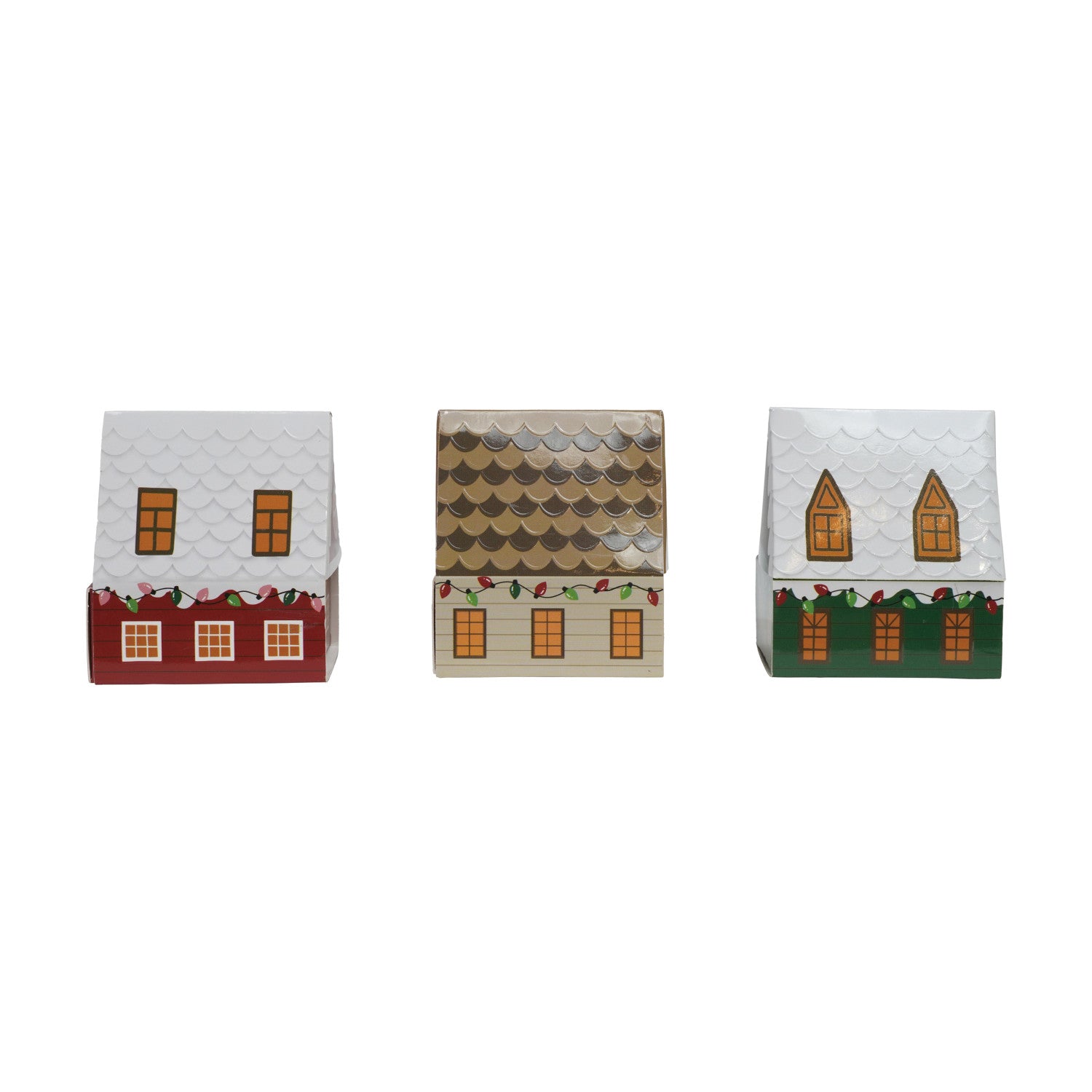 4-1/4"L Safety Matches in House Shaped Matchbox, 3 Styles