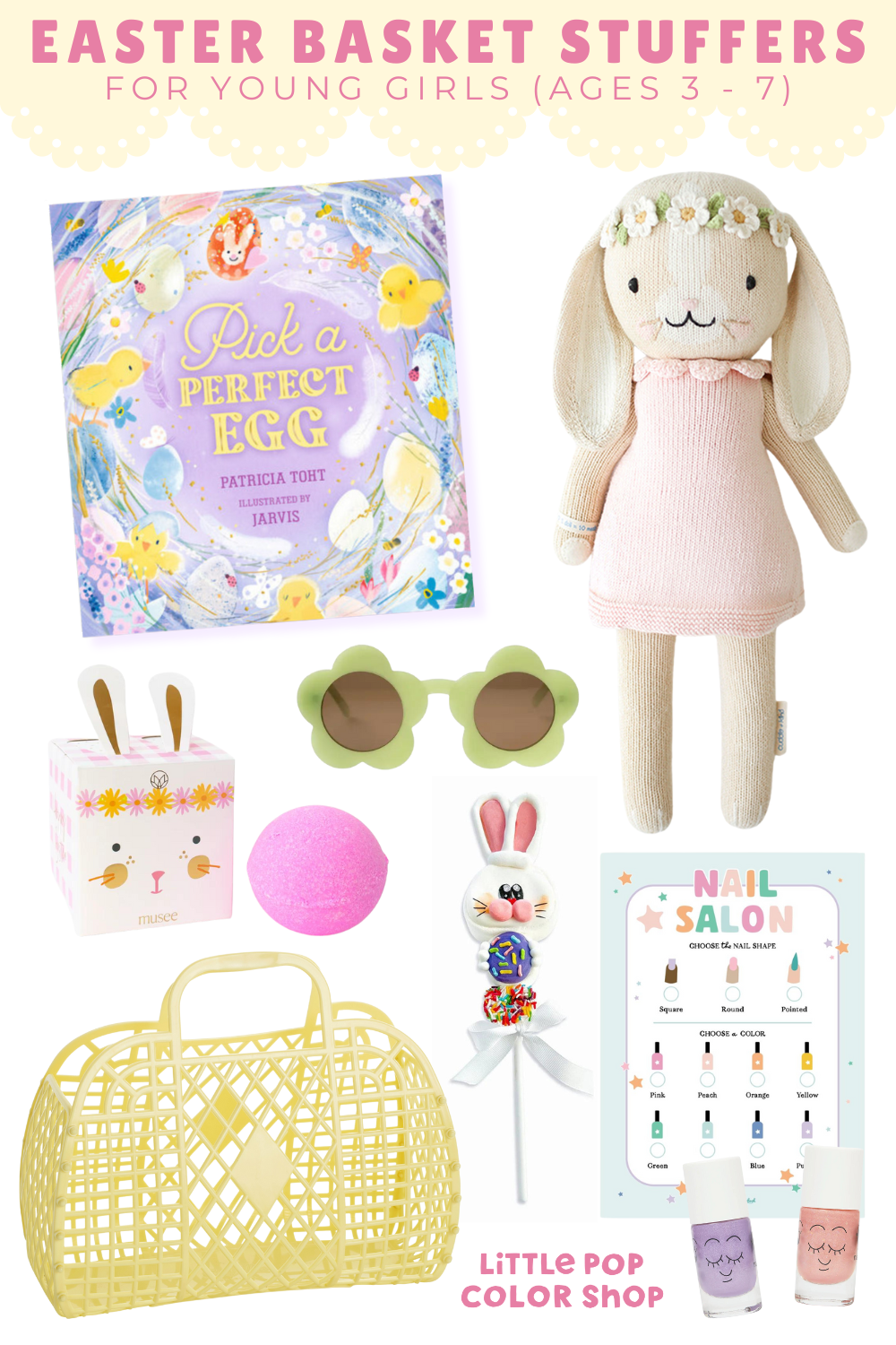 easter basket stuffer ideas for girls ages 3 - 7