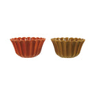 Stoneware Pleated Scalloped Bowl, 2 Colors