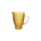 32 oz. Glass Footed Pitcher with Raised Dots, Yellow