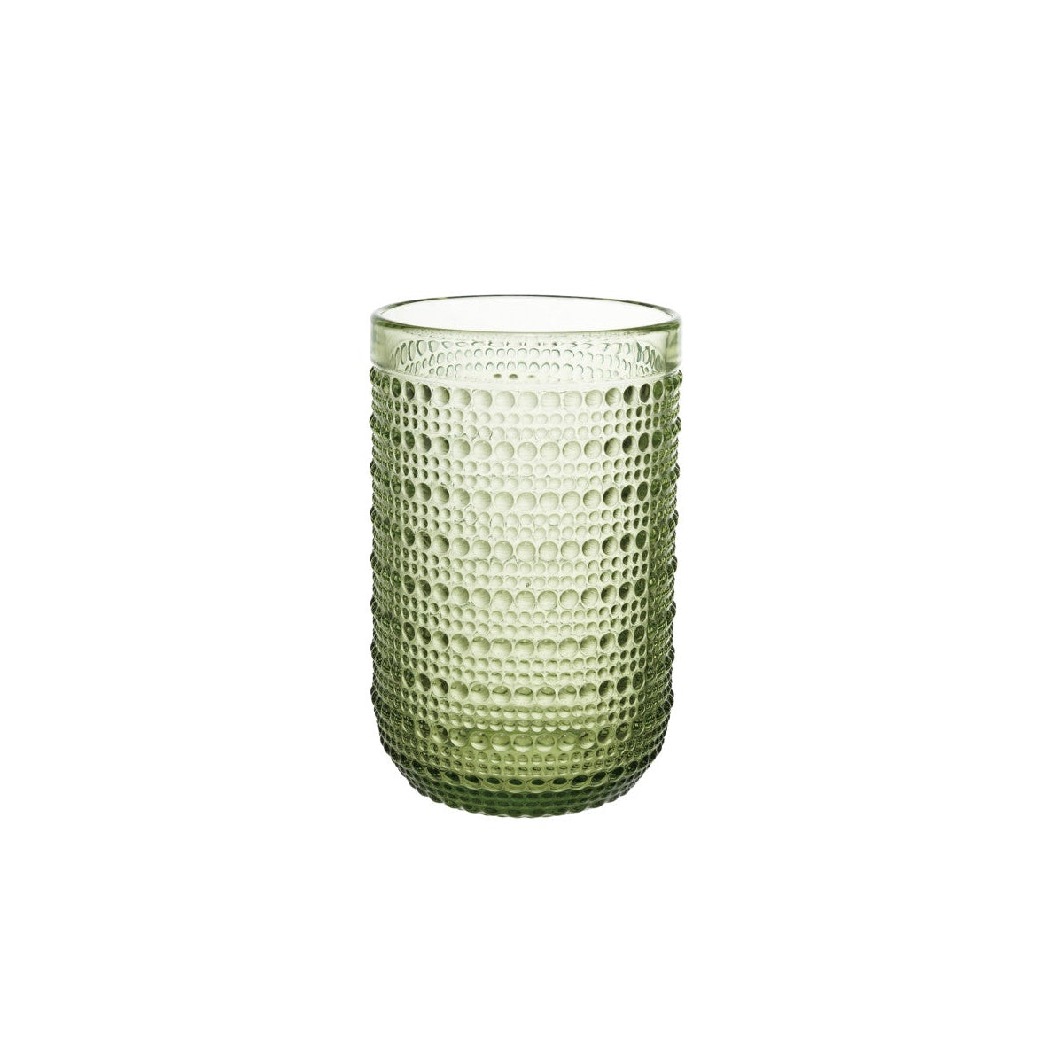 12 oz. Drinking Glass with Raised Dots, Green