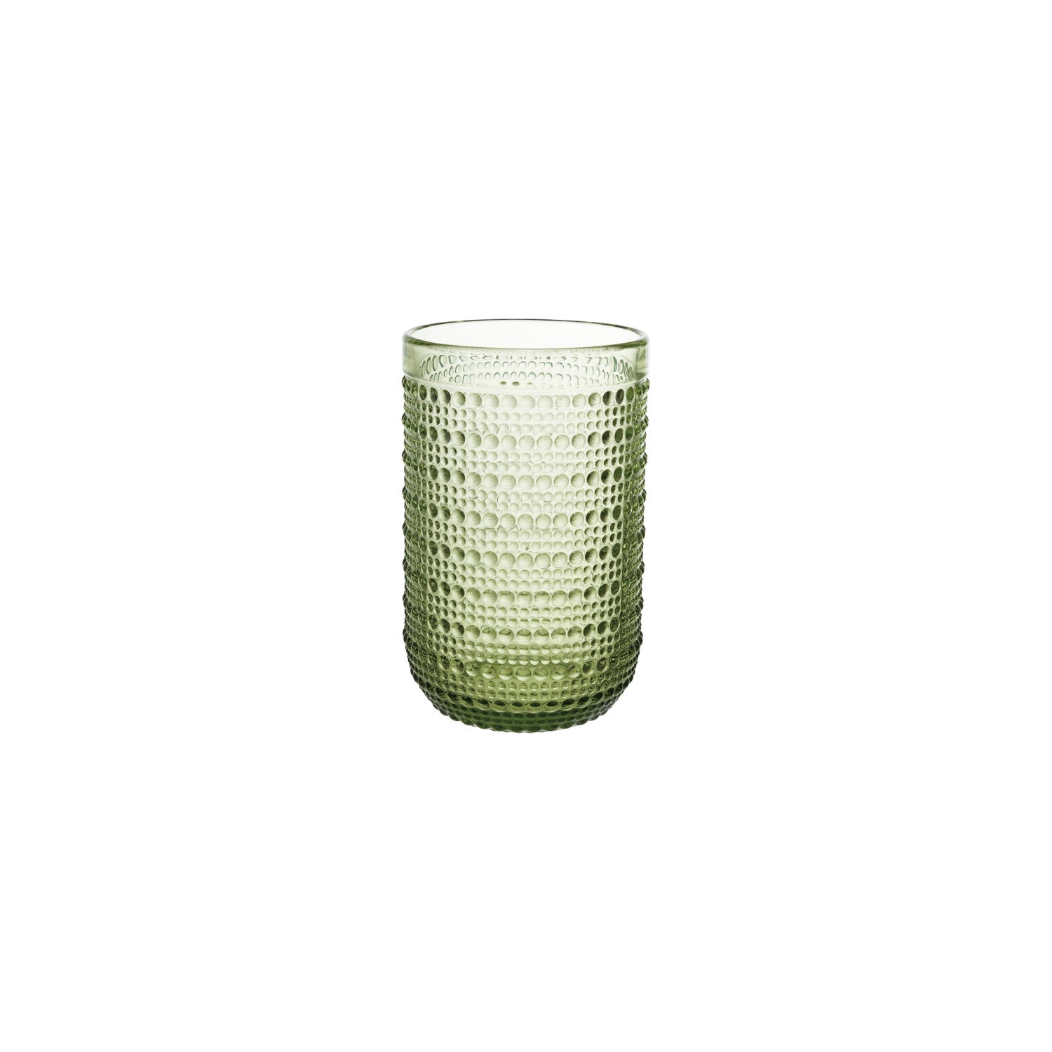 12 oz. Drinking Glass with Raised Dots, Green