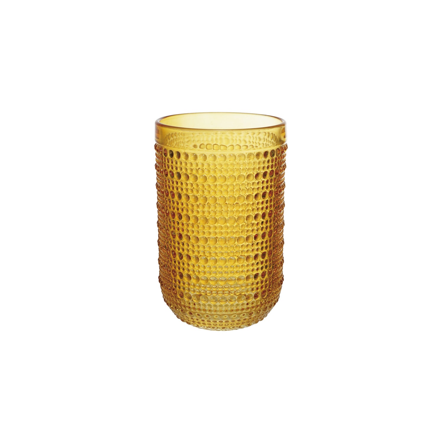12 oz. Drinking Glass with Raised Dots, Yellow