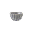 Stoneware Ribbed Bowl, Reactive Glaze, Light Blue (Each One Will Vary)