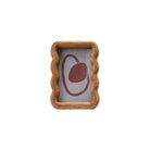 Rubberwood Scalloped Photo Frame, Natural (Holds 4" x 6" Photo)