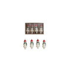 Unscented Snowman Shaped Bottle Taper Candles in Box, Set of 4