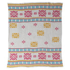 60"L x 50"W Cotton Knit Throw with Snowflake Pattern, Multi Color