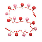 Embossed Recycled Mercury Glass Ornament Garland with Velvet Ribbon