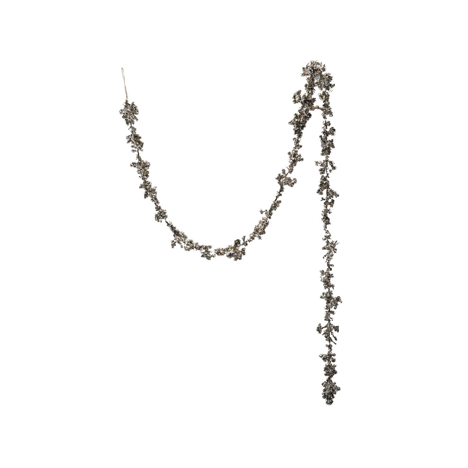 72"L x 2-3/4"H Foam Ball Garland with Glitter, Champagne Finish