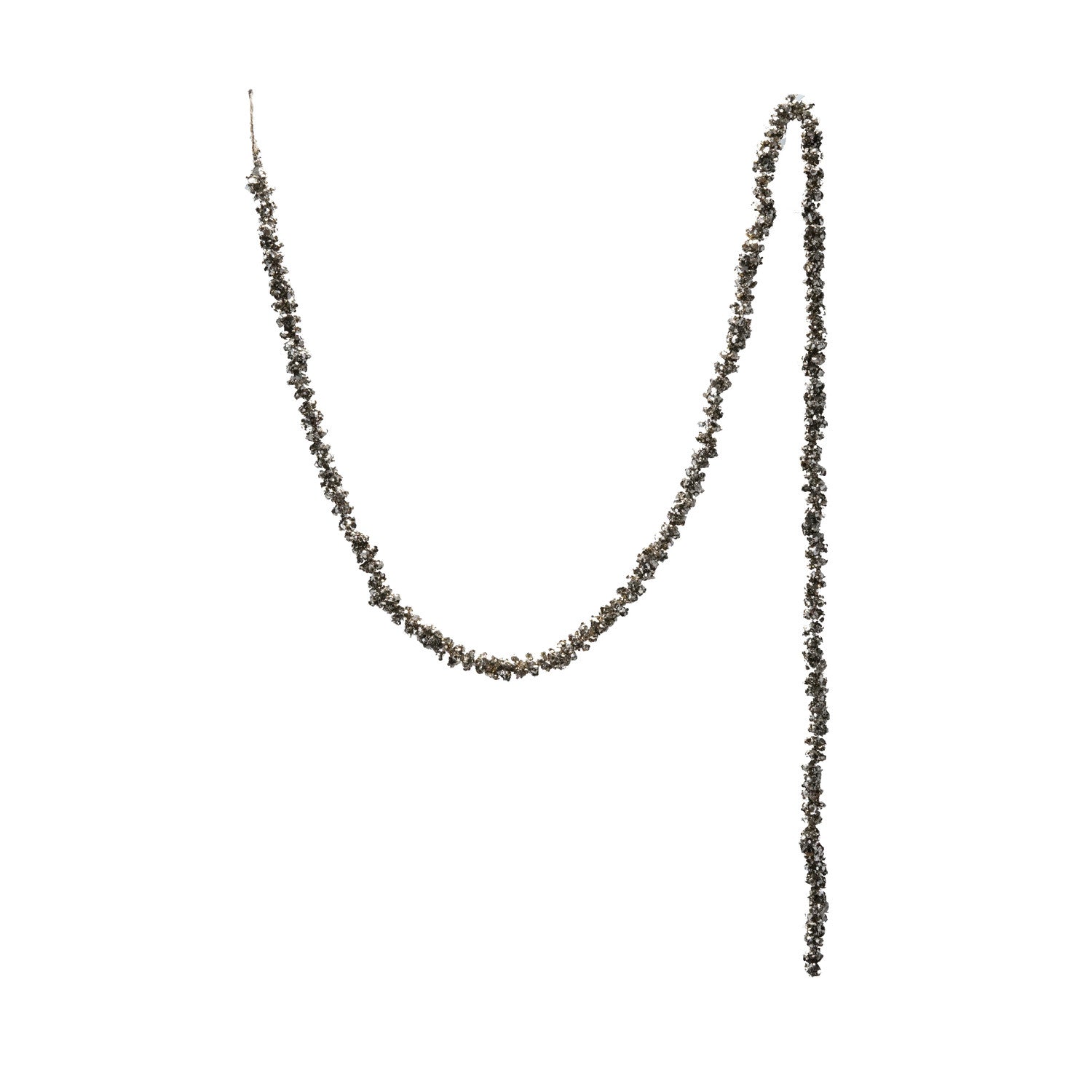 72"L x 3/4"H Foam Ball Garland with Glitter, Champagne Finish