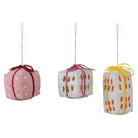 2-1/4"H - 4"H Handmade Wool Felt Gift Shaped Ornament, 3 Styles ©